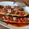 Courgettebootjes met Worst en Mozzarella