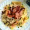 Pappardelle met prosciutto