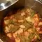 Pittige stoofpot met sperziebonen en kip