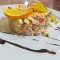 Feestelijke salade met inktvis