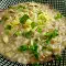 Lichte risotto met twee soorten paddenstoelen