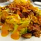 Salade met foie gras en een mango dressing