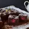 Chocoladecake met yoghurt en kersen
