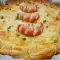 Quiche met prei en garnalen