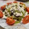 Courgettespaghetti met pesto en champignons