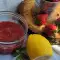Aardbeien cheesecake topping