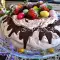 Pavlova taart met chocolade voor Pasen