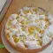 Rustieke spons cake met perzik