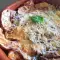 Ovenschotel met aubergine, mozzarella en saus