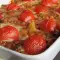 Ovenschotel met pasta, gehakt en cherrytomaatjes