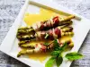 Asperges met ham in een honingsaus