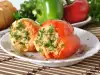 Hoe lang wordt gevulde paprika gebakken?