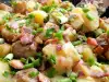 Duitse aardappelsalade met bacon