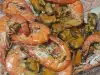 Mosselen en garnalen salade