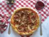 Pizza met prosciutto, vijgen en mozzarella