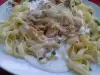 Tagliatelle met kip en roomsaus