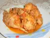 Konijnen stoofpotje met groenten in tomatensaus