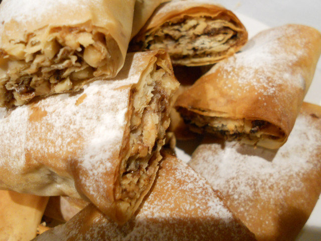 Krokante droge baklava met tahini