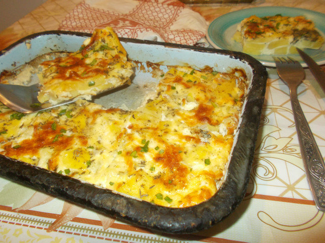 Aardappelen met kaas uit de oven