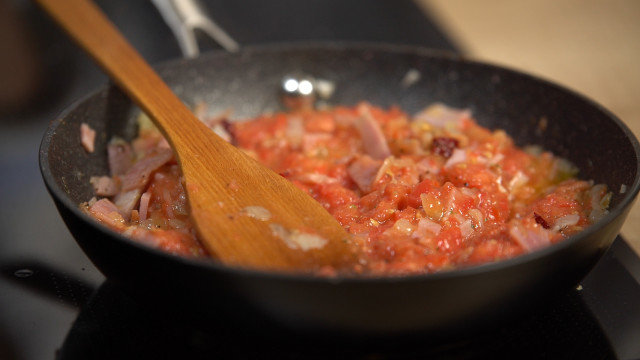 Pittige pasta amatriciana