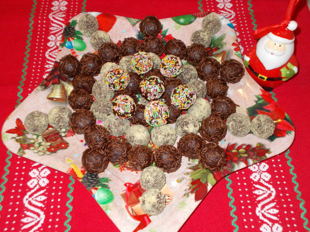 Kerst truffels met koekjes