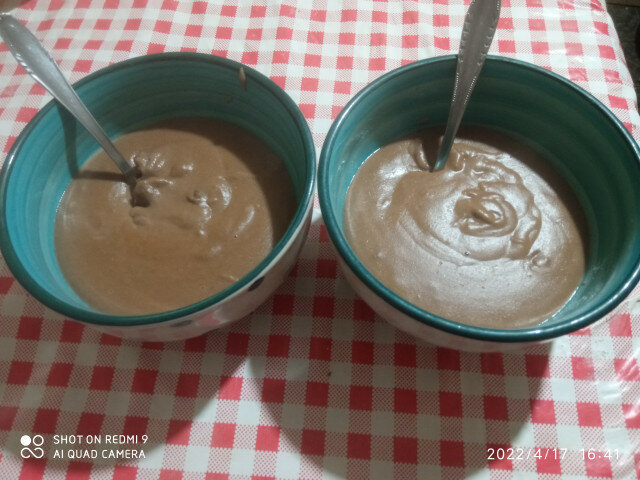 Snelle chocolade crème met maïsmeel