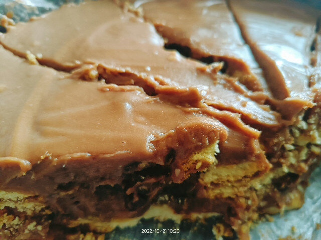 Koekjescake met chocoladecreme