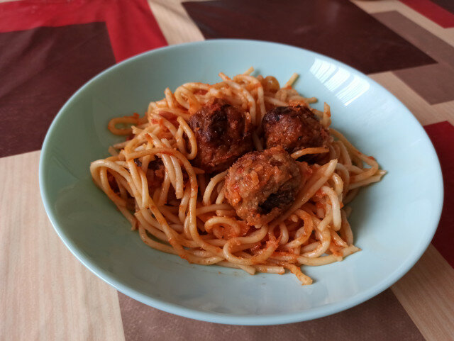 Heerlijke spaghetti met gehaktballetjes