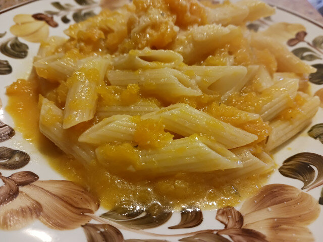 Napolitaanse pasta met pompoen