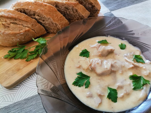 Fricassee van kalkoen en yoghurt