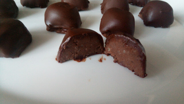 Chocoladesnoepjes van rode bonen