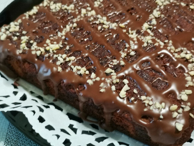 Glutenvrije worteltaart met chocolade