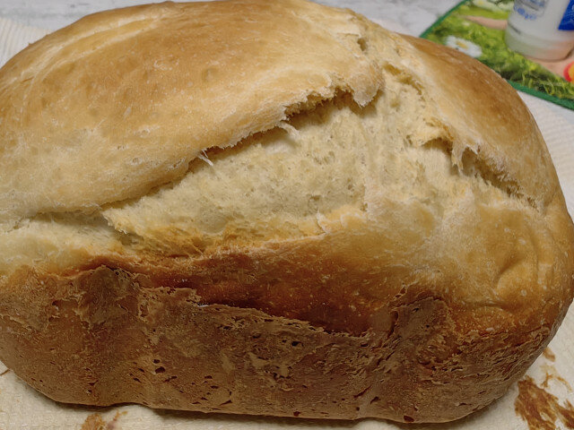 Rustiek brood in een broodmachine