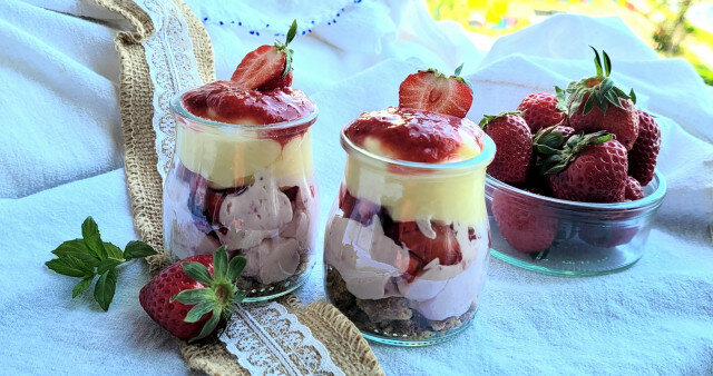 Onweerstaanbaar aardbeien dessert