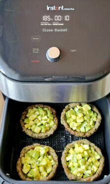 Gehakt en courgette taartjes uit de airfryer