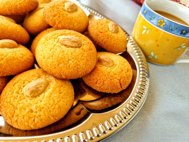 Glutenvrije koffiekoekjes met amandelen